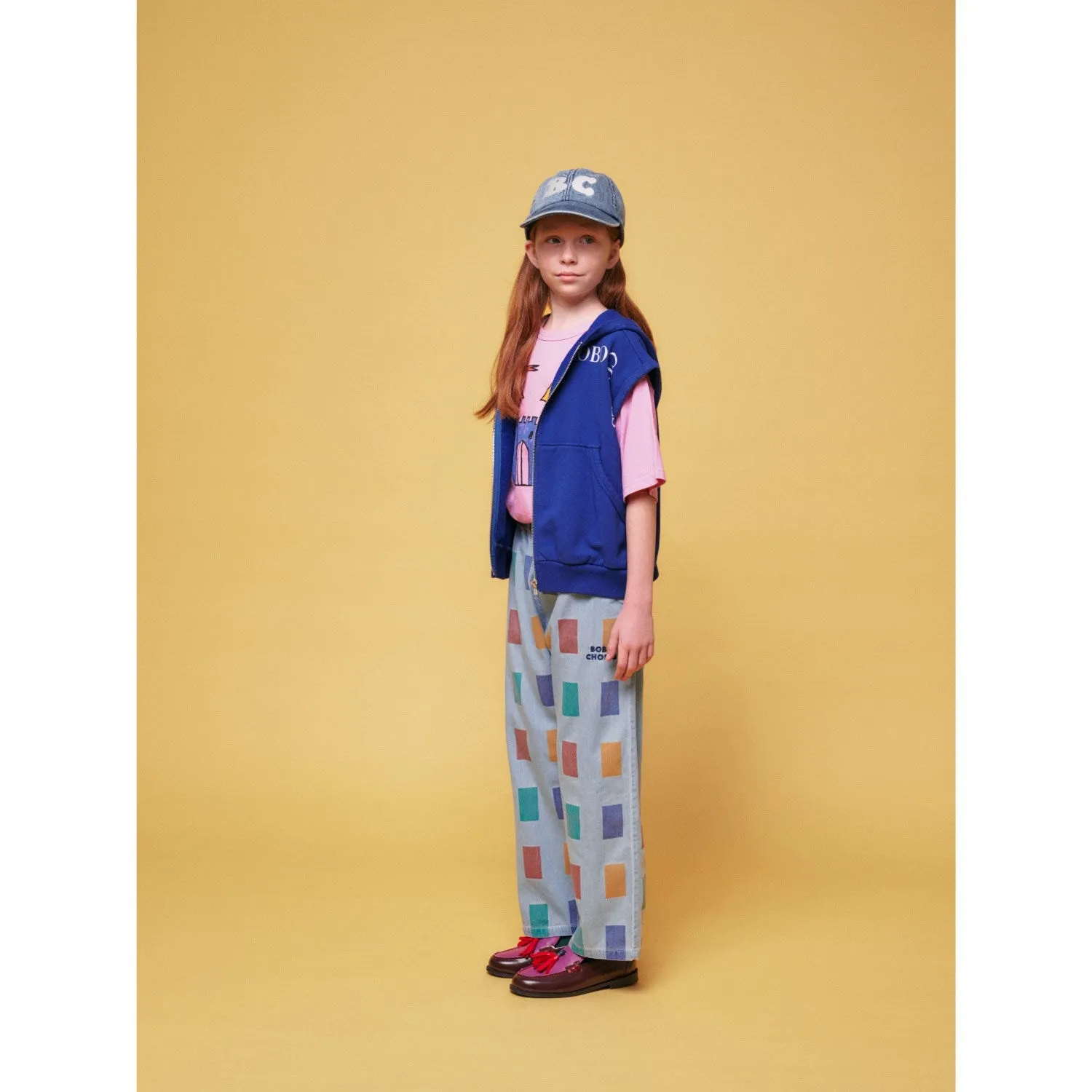 Bobo Choses Light Blue Color Game All Over Baggy Pants