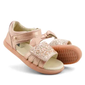 Bobux iwalk IW Gem Girls Leather Sparkle Sandal Rose Gold