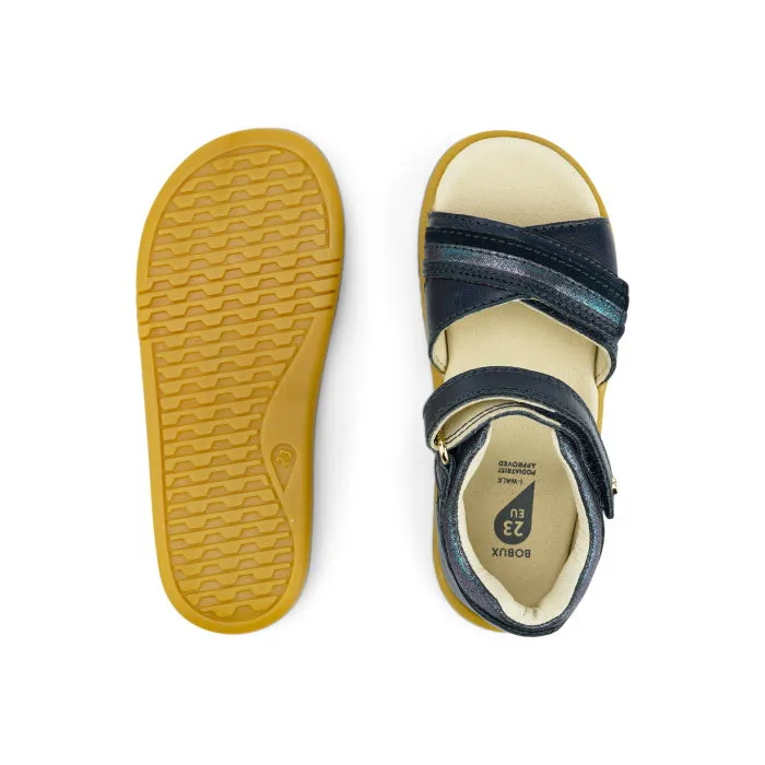 Bobux iwalk IW Magic Girls Leather Sandal Navy