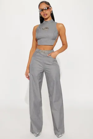 Body Language Pant Set - Grey