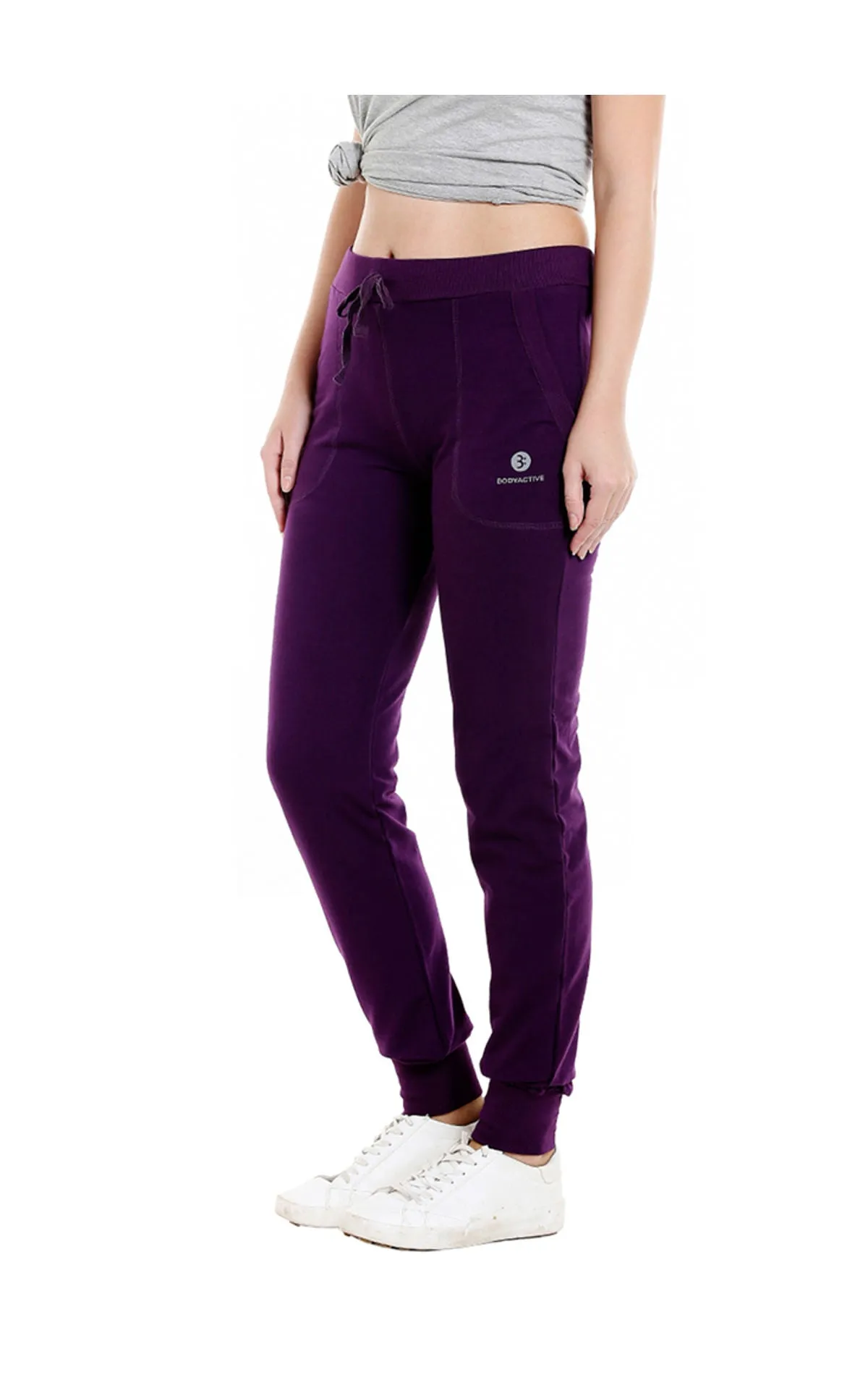 Bodyactive Women Dark Purple Trackpant-LL5-DPU