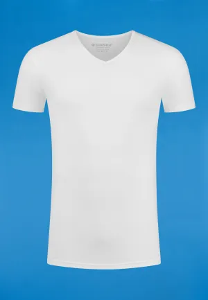 BODYFIT T-shirt V-neck - White