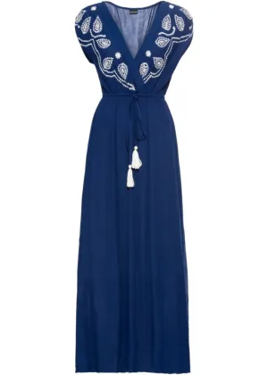 Bodyflirt embroidered maxi dress, blue