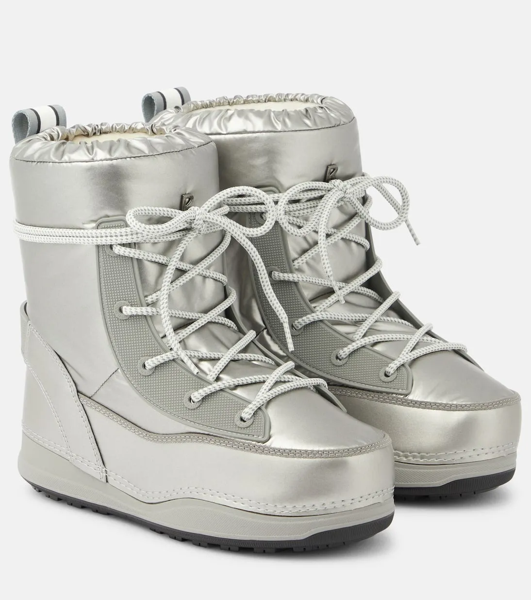 Bogner faux leather la plagne ankle boots, silver