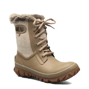 Bogs Women's Arcata Cozy Chevron Waterproof Boot in Taupe