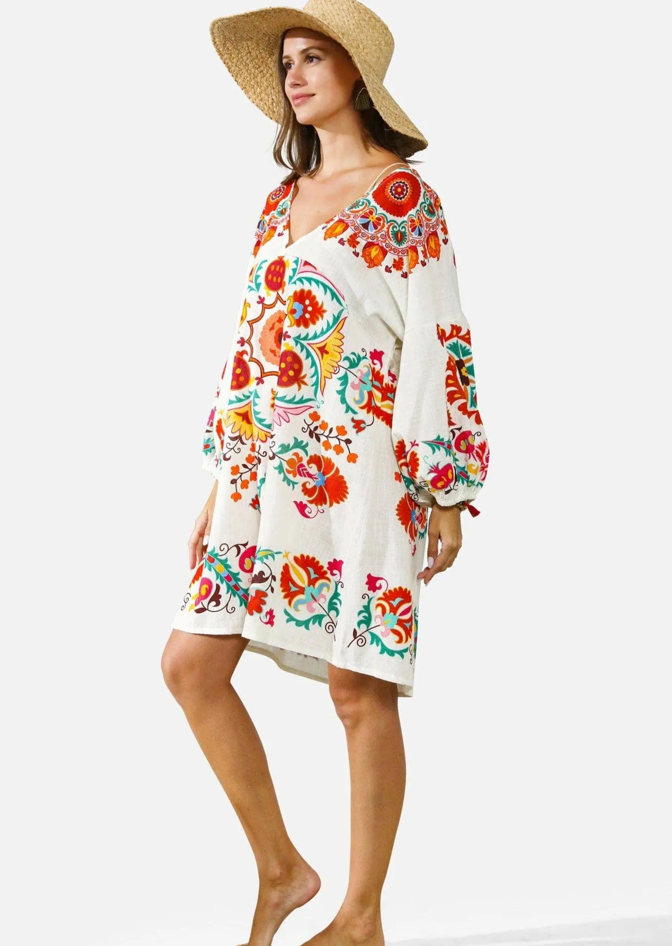 Bohemian Abstract Cover Up Dress