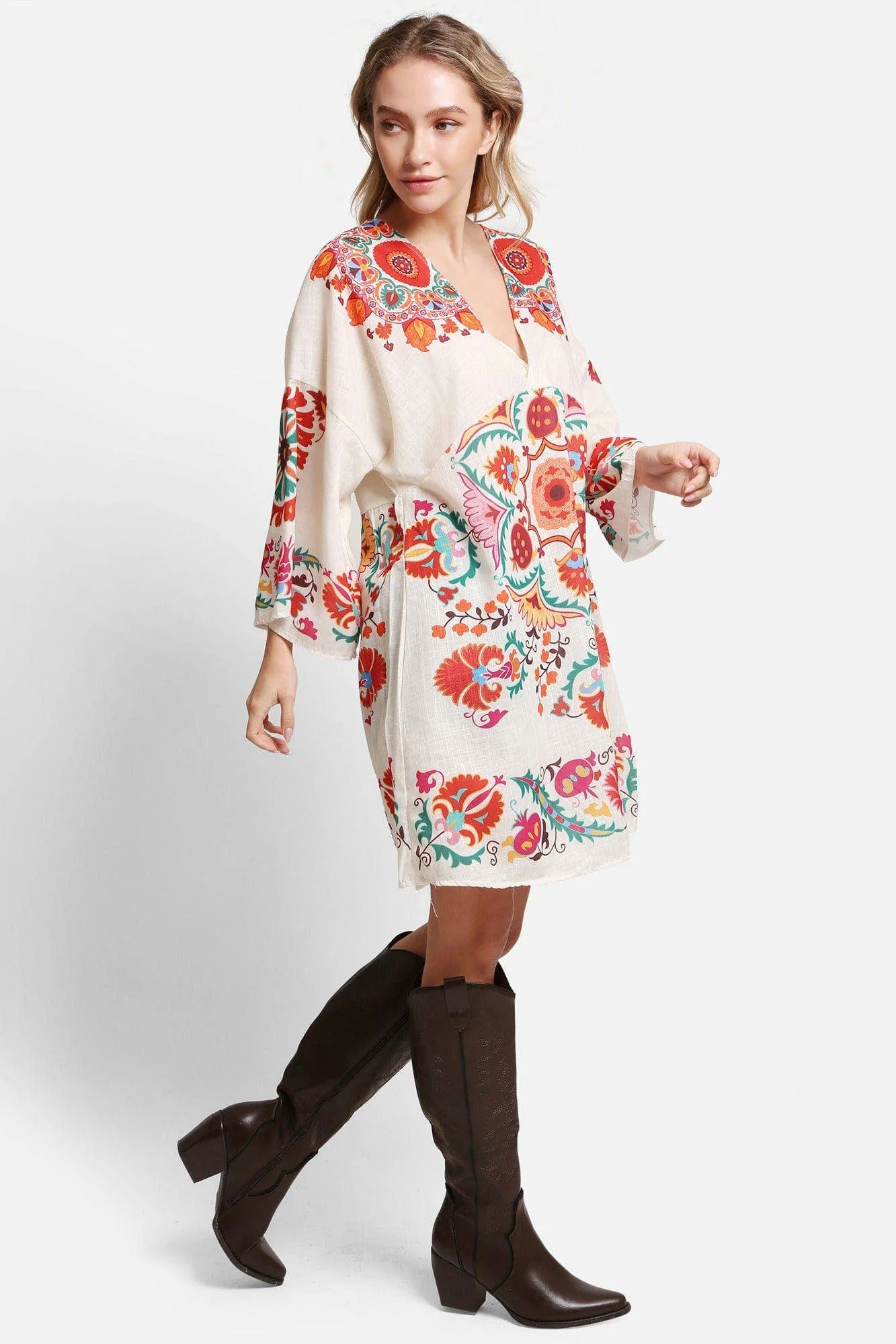 Bohemian Abstract Cover Up Dress