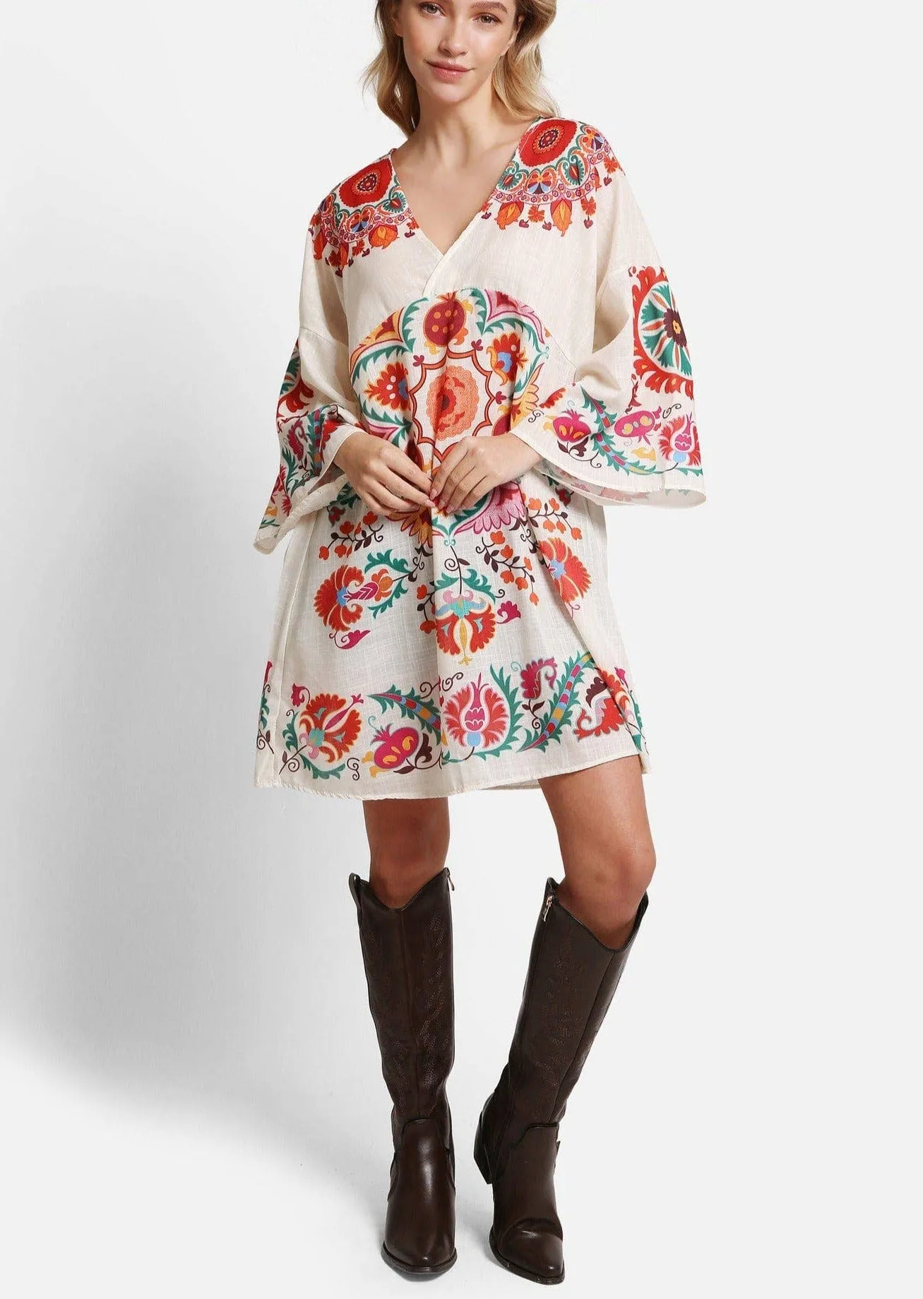 Bohemian Abstract Cover Up Dress