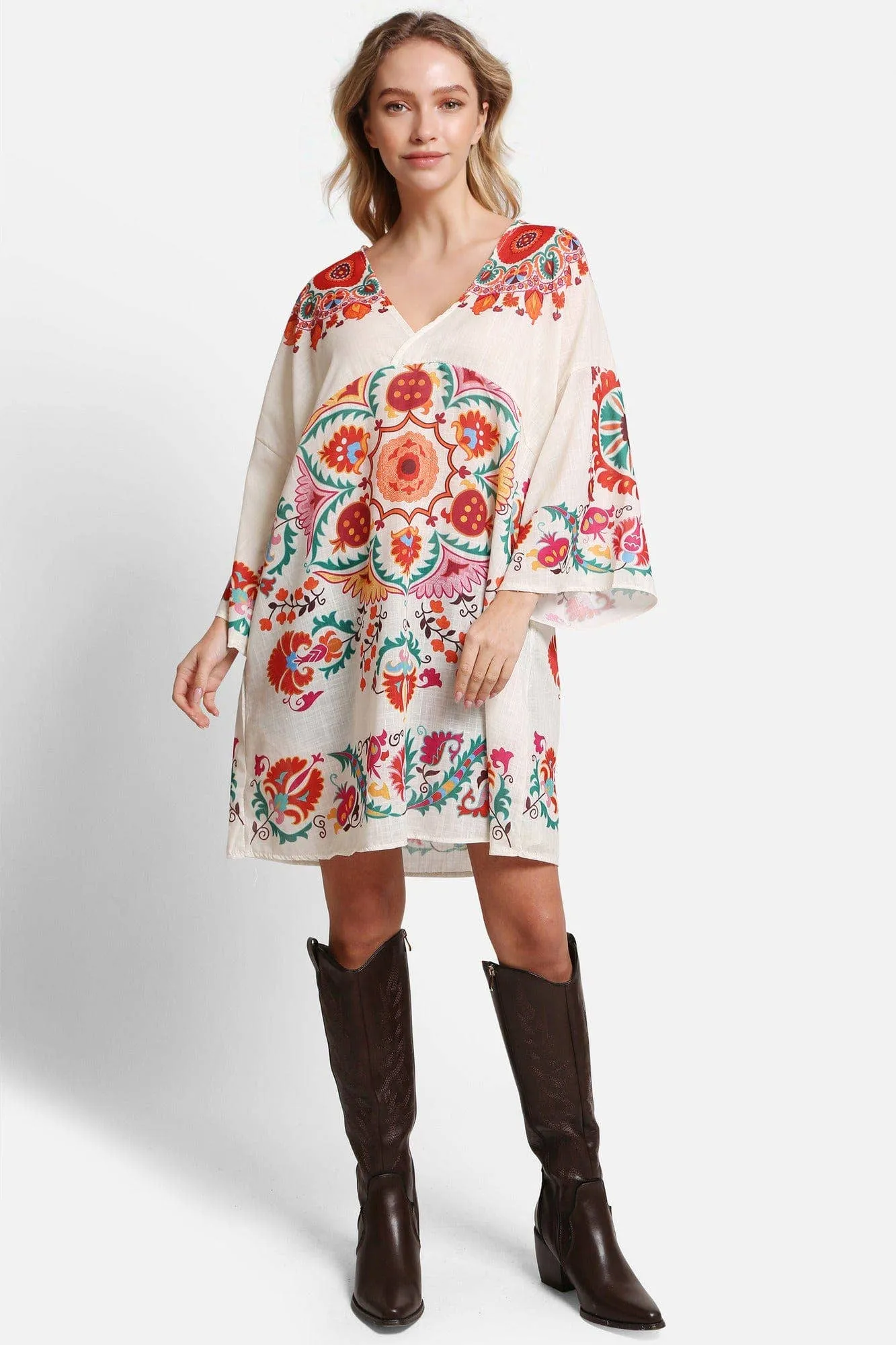 Bohemian Abstract Cover Up Dress