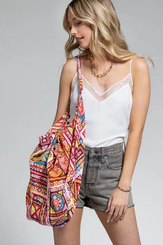 Bohemian Ethnic Print Inspired Shoulder Bag