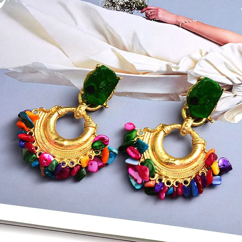 Bohemian Jewelry Stylish Blue Handmade Turquoise Drop Earrings for Women