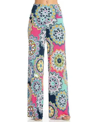 Bohemian Printed Wide Waist Casual Comfortable Wide Leg Yoga Pants