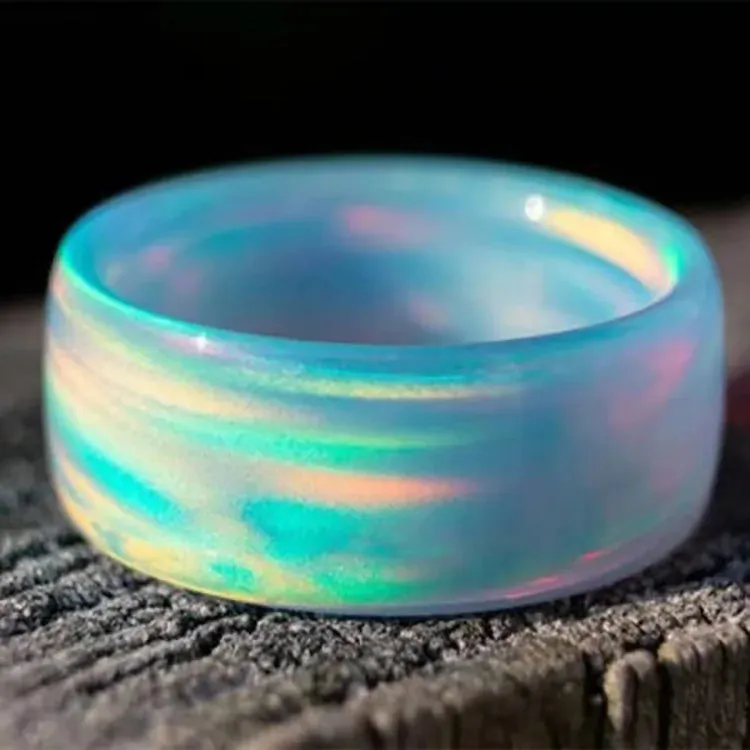 Bohemian Rainbow Resin Ring - Gradient Color