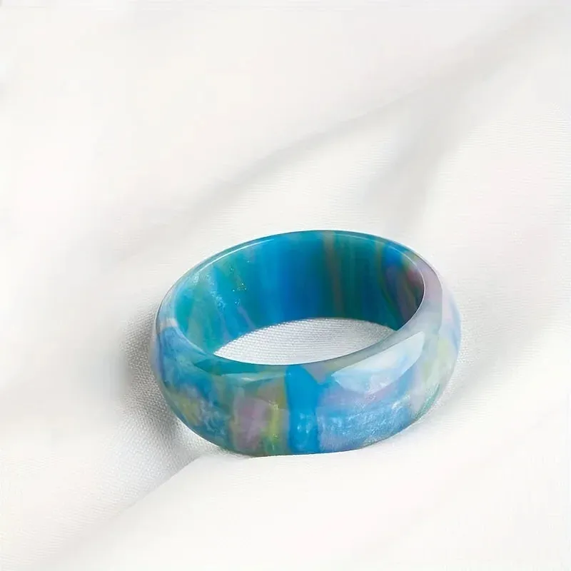 Bohemian Rainbow Resin Ring - Gradient Color