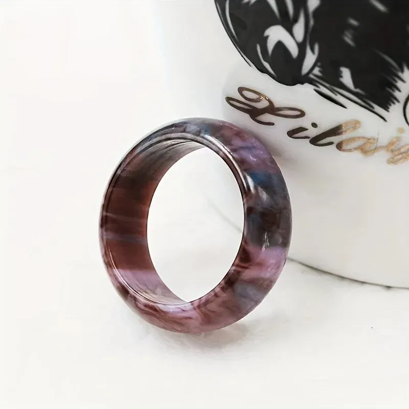 Bohemian Rainbow Resin Ring - Gradient Color