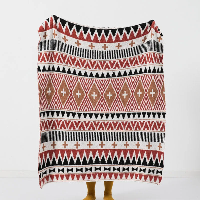 Boho Knitted Throw