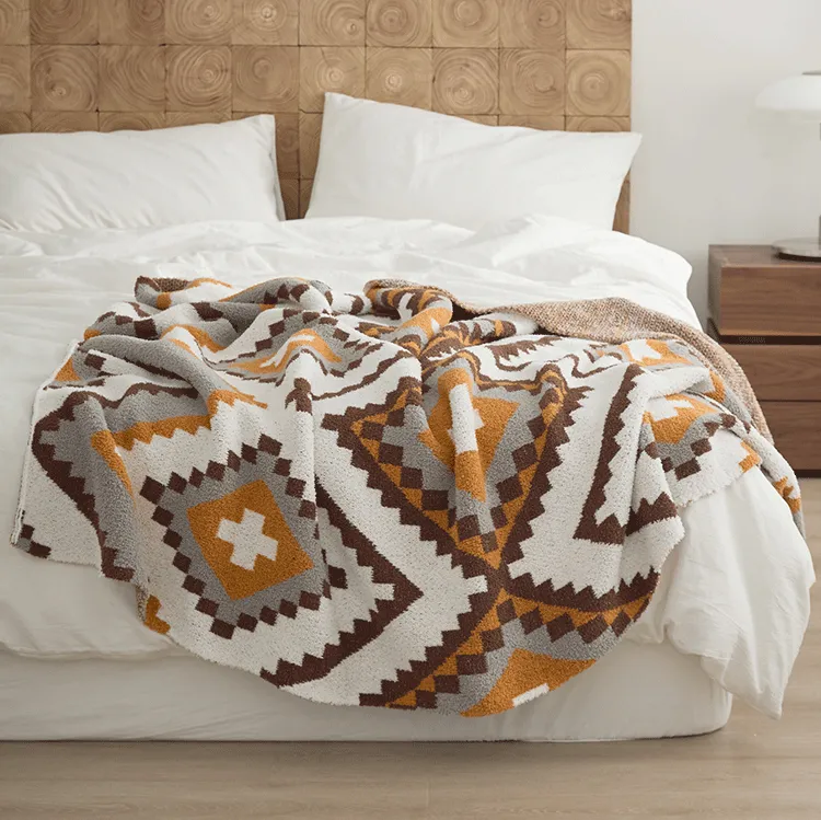 Boho Knitted Throw