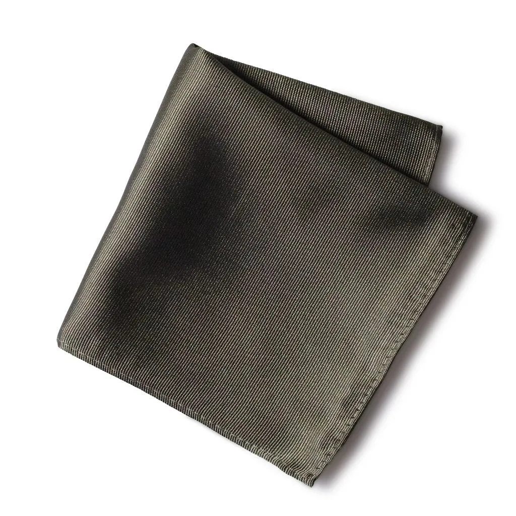 Boho Olive Green Silk Pocket Square