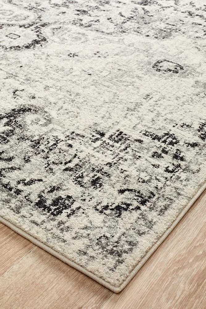 Boho Vintage Jenna Transitional Charcoal Rug