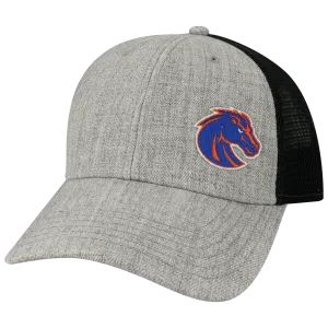 Boise State Broncos Heather Grey/Black Lo-Pro Snapback Adjustable Trucker Hat