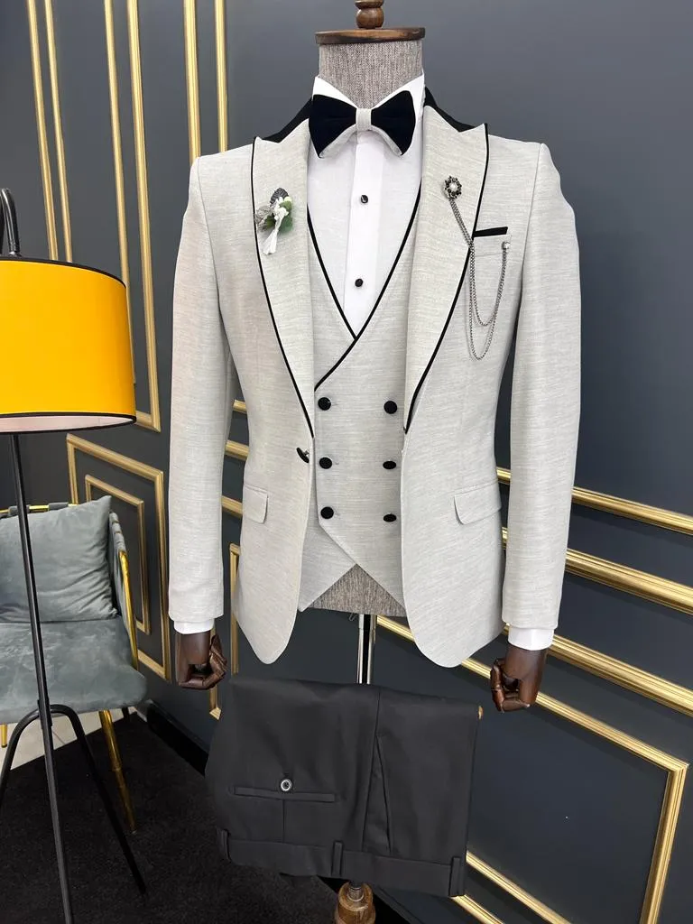 Bojoni Amato Grey Slim Fit Tuxedo