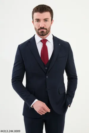 Bojoni Belmonte Navy Blue Classic Slim Fit Suit