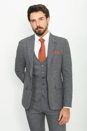 Bojoni Trivento Dark Gray Slim Fit Suit