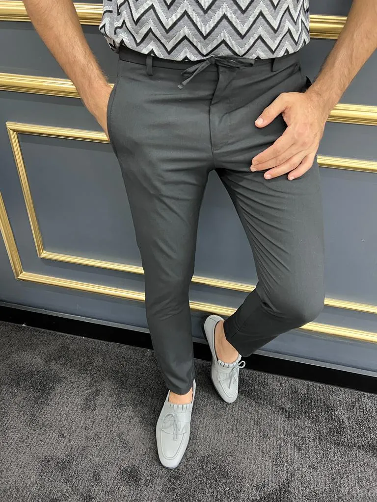 Bojoni Uluwatu Slim Fit Black Pants