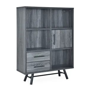 Bokchito Modern Industrial 6 Shelf Multi-Functional Cabinet