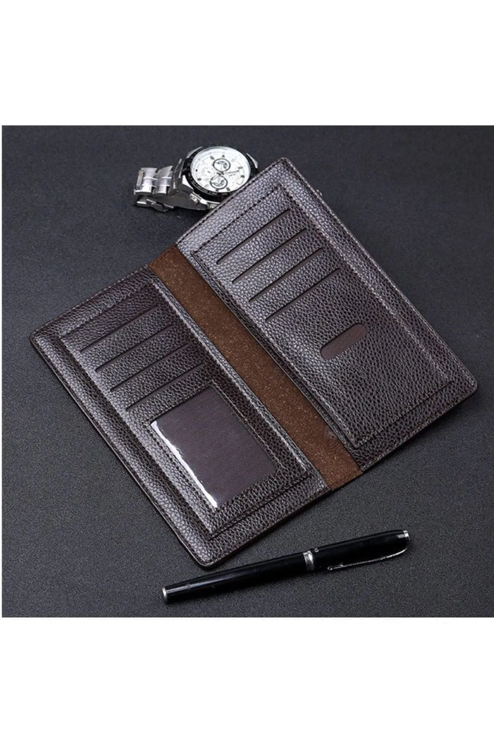 Bold Leather Wallet with Jeep Logo