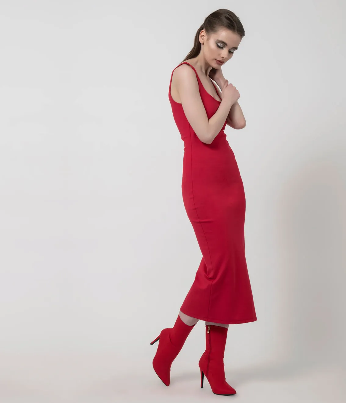 Bold red Bodycon Dress