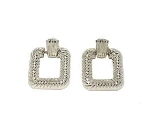 Bold Square Ear - Silver