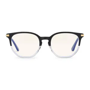 Bolle Safety BARCELONA - Women ProBlu Clear Lens Blk/Clr Frame W/Gold Metal Temple & Blk Temple Tip -(PRBBARC204)