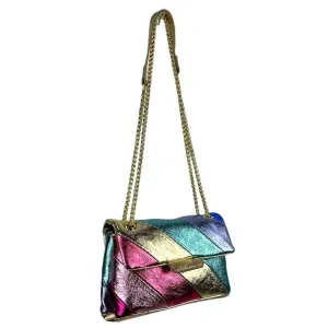 Bolso Bandolera Multicolor Piel con Efecto Metalizado. Promo