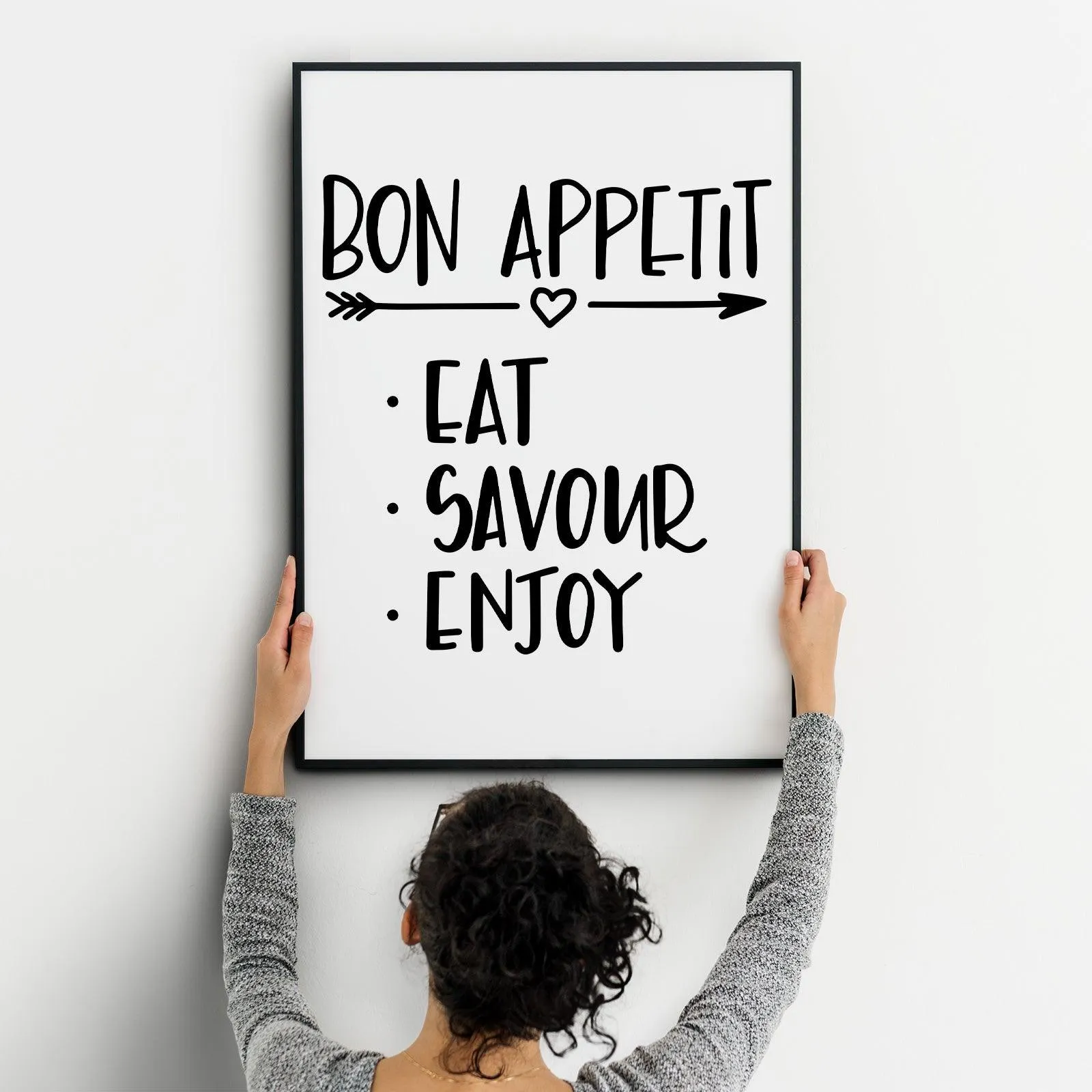 Bon Appetit Eat Savour Enjoy A4 A3 A2 Posters Wall Art Home