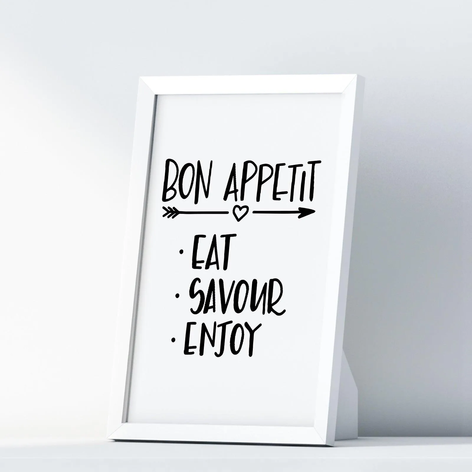 Bon Appetit Eat Savour Enjoy A4 A3 A2 Posters Wall Art Home