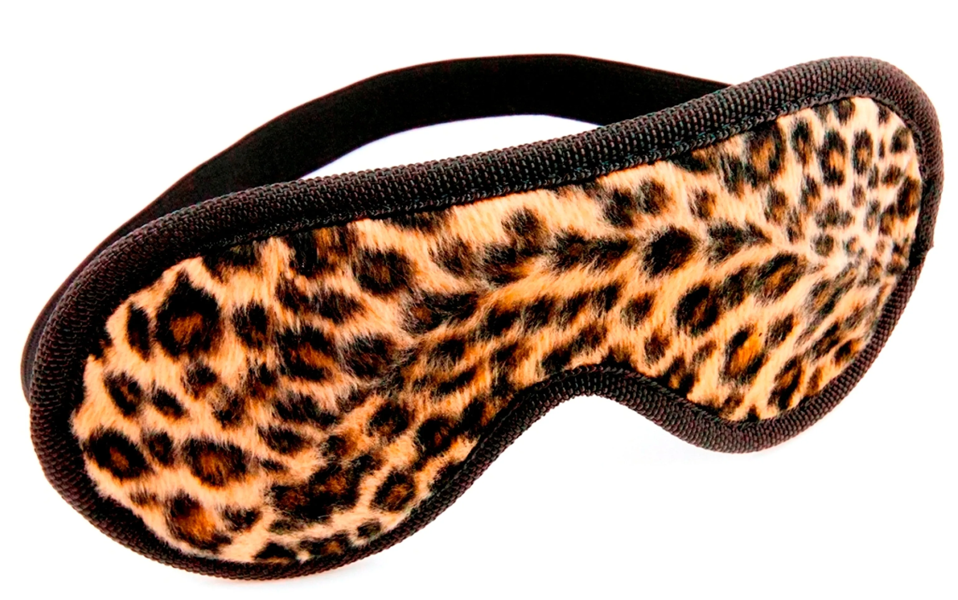 BONDAGE TOY LEOPARD PRINT BLINDFOLD WITH ELASTIC STRAP