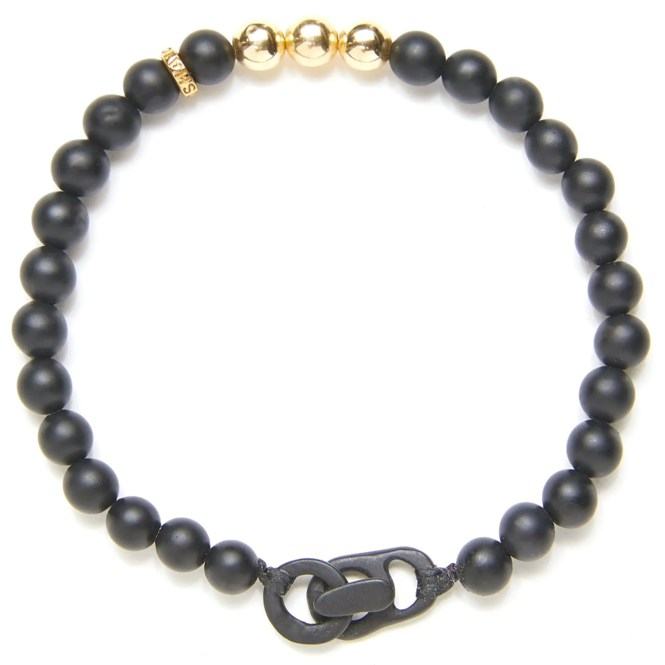 Bondi Bracelet in Gold with Matte Onyx