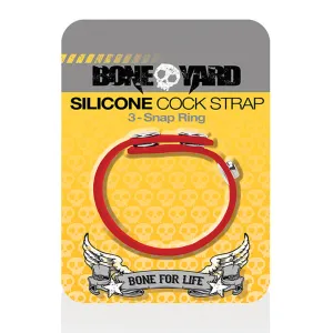 Boneyard Silicone Cock Strap Red