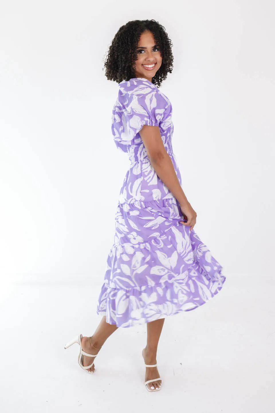 Bonfire Bash Midi Dress - Purple