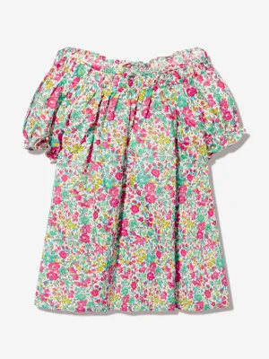 Bonpoint Baby Girls Floral Grace Blouse in Mint