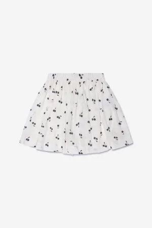 Bonpoint Girls Cotton Cherry Print Skirt