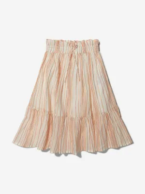 Bonpoint Girls Cotton Striped Fla Skirt