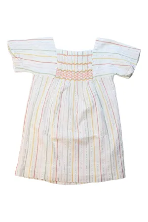 Bonpoint Short Sleeve Smocked Dress 4T