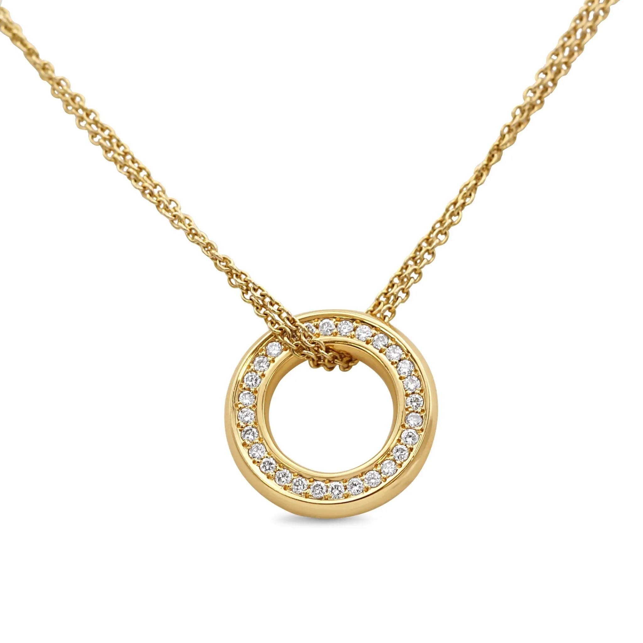 Boodles Diamond Roulette Pendant On 18" Necklace