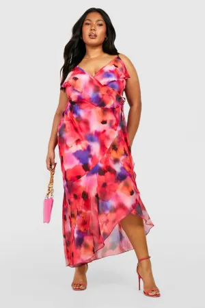 Boohoo Cold Shoulder Floral Cut Maxi Dress, Red