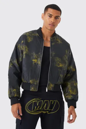 Boohoo PU Drip Bomber, Green