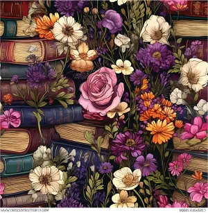 Book Flowers 5 Vinyl Sheet/Wrap