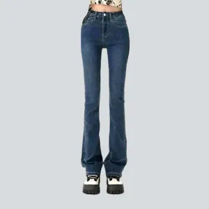 Bootcut stonewashed jeans
 for women