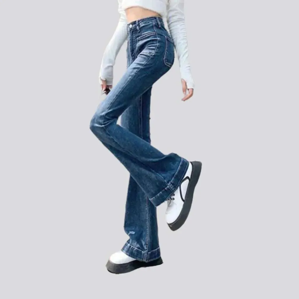 Bootcut women's high-waist jeans